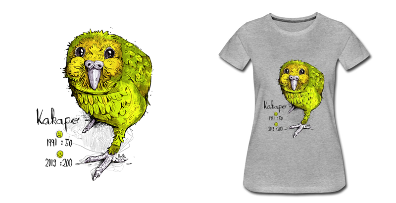 Kakapo Papagei Illustration T-Shirt