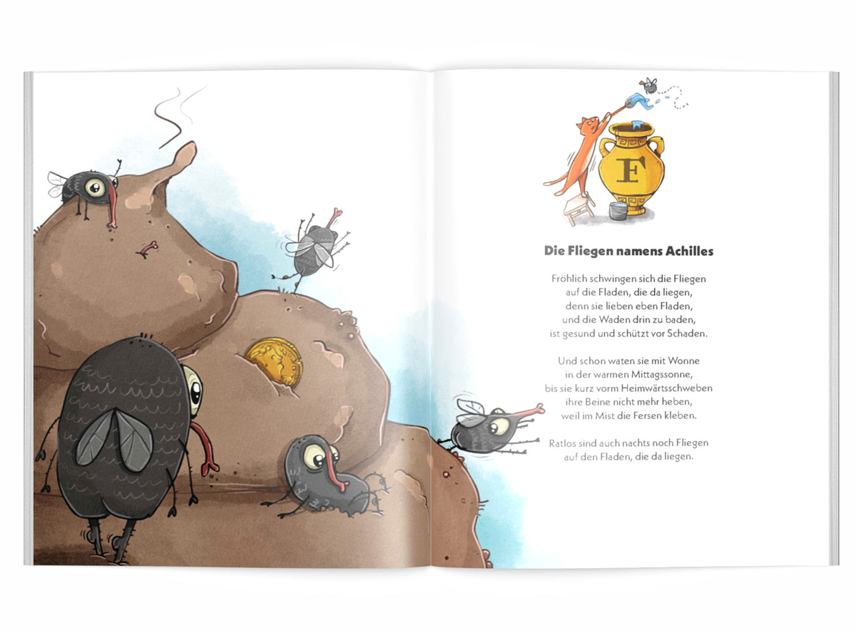 Lustige Kinderbuch Illustration